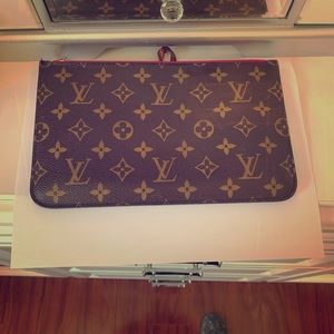 Louis Vuitton never full pochette wristlet